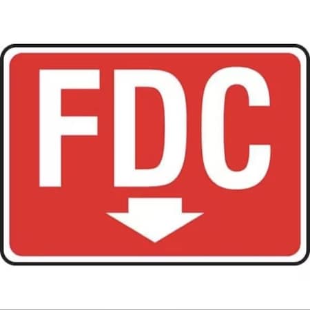 Accuform FDC (Down Arrow), Adhesive Glow Vinyl, 7 in x 10 in, Adhesive MLFX912GF